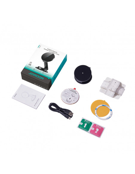 
Magnetinis automobilio telefono laikiklis su 15 W indukciniu įkrovikliu - juodas
