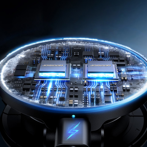 
Magnetinis automobilio telefono laikiklis su 15 W indukciniu įkrovikliu - juodas
