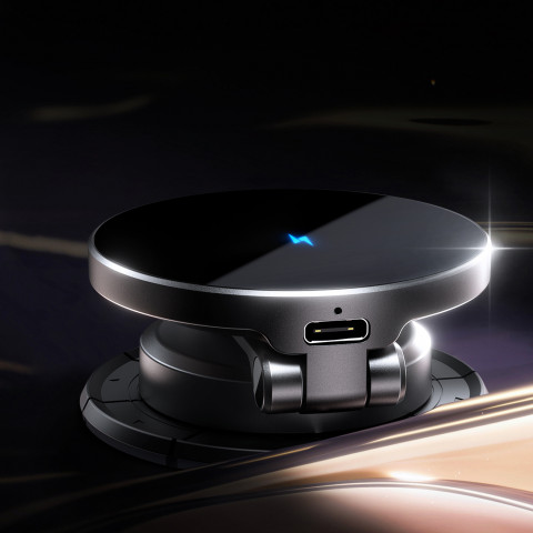 
Magnetinis automobilio telefono laikiklis su 15 W indukciniu įkrovikliu - juodas
