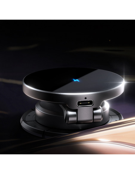 
Magnetinis automobilio telefono laikiklis su 15 W indukciniu įkrovikliu - juodas
