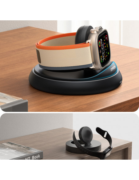 
Sulankstomas belaidis „Apple Watch“ įkroviklis – juodas
