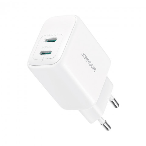 
2x USB-C 20W PD QC 3.0 sieninis įkroviklis – baltas
