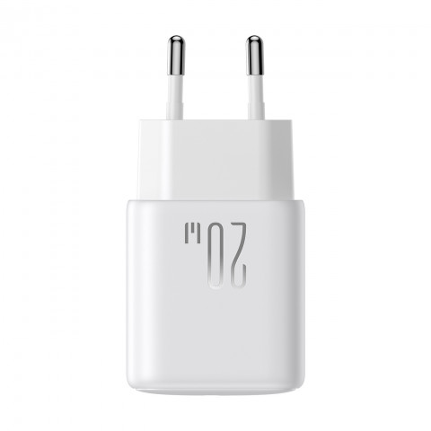 
2x USB-C 20W PD QC 3.0 sieninis įkroviklis – baltas
