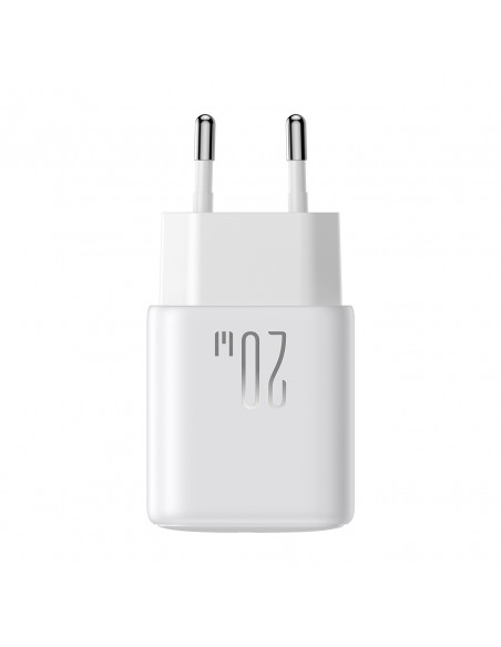 
2x USB-C 20W PD QC 3.0 sieninis įkroviklis – baltas
