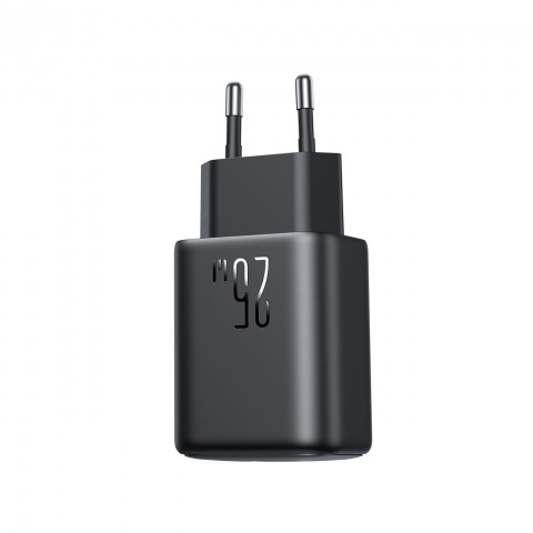 
USB-C ir USB-A 25W SFC PPS PD sieninis įkroviklis – juodas
