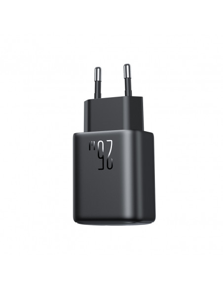 
USB-C ir USB-A 25W SFC PPS PD sieninis įkroviklis – juodas
