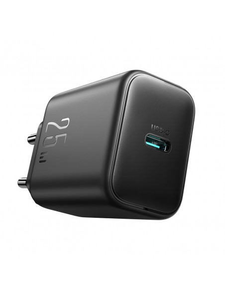 
USB-C 25W SFC PPS PD sieninis įkroviklis – juodas
