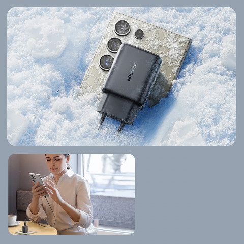 
USB-C 25W SFC PPS PD sieninis įkroviklis – juodas
