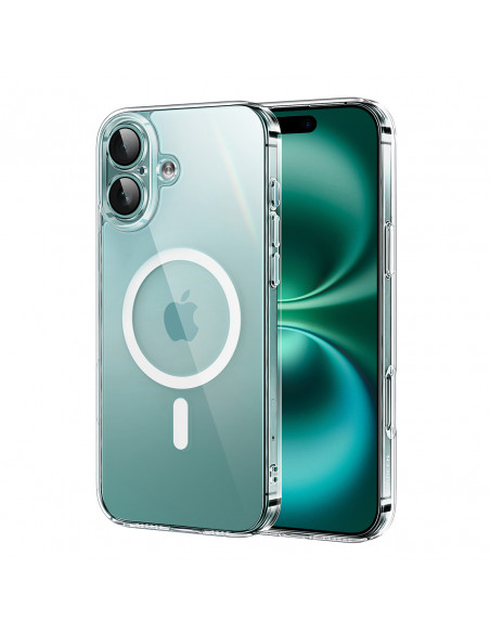 
Elegantiškas skaidrus magnetinis dėklas, skirtas „iPhone 16 Plus“ – permatomas
