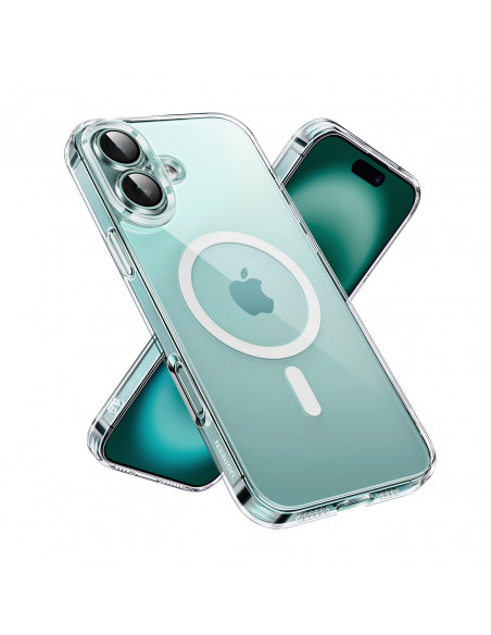 
Elegantiškas skaidrus magnetinis dėklas, skirtas „iPhone 16 Plus“ – permatomas
