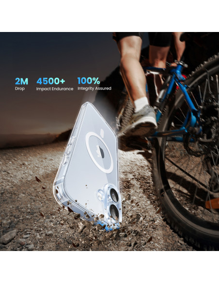 
Elegantiškas skaidrus magnetinis dėklas, skirtas „iPhone 16 Plus“ – permatomas
