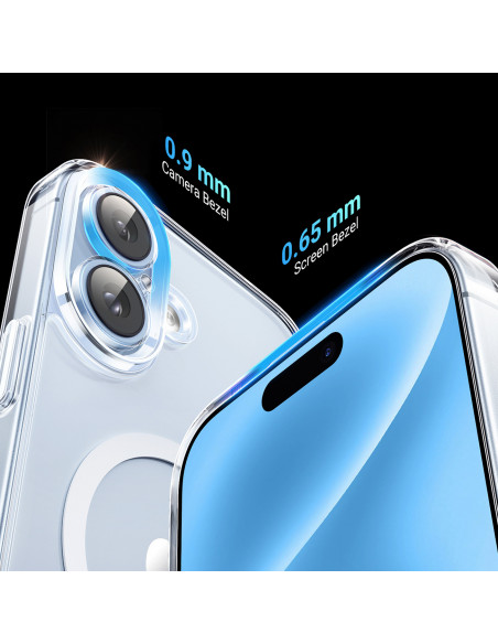 
Elegantiškas skaidrus magnetinis dėklas, skirtas „iPhone 16 Plus“ – permatomas
