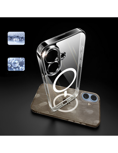 
Elegantiškas skaidrus magnetinis dėklas, skirtas „iPhone 16 Plus“ – permatomas
