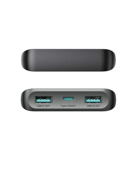 
Nešiojamoji baterija 10000mAh 25W 2x USB-A 1x USB-C SFC - juoda
