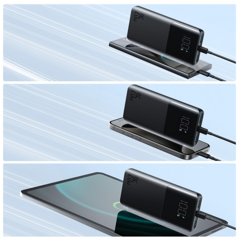 
Nešiojamoji baterija 10000mAh 25W 2x USB-A 1x USB-C SFC - juoda
