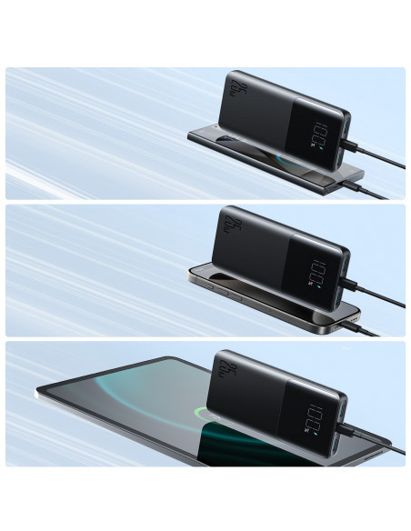 
Nešiojamoji baterija 10000mAh 25W 2x USB-A 1x USB-C SFC - juoda
