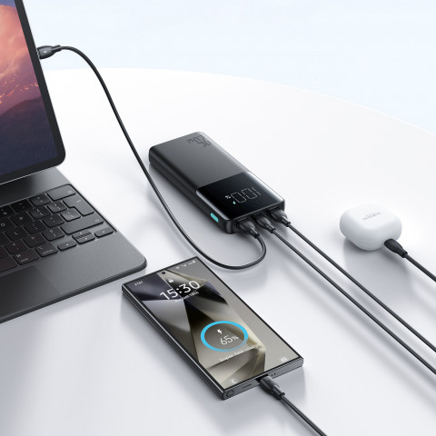 
Nešiojamoji baterija 10000mAh 25W 2x USB-A 1x USB-C SFC - juoda
