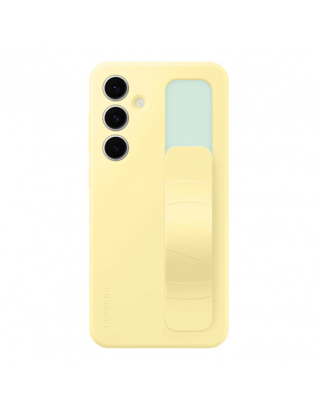 
„Samsung Galaxy S24 FE“ stovintis dėklas su rankena ir stovu – geltonas
