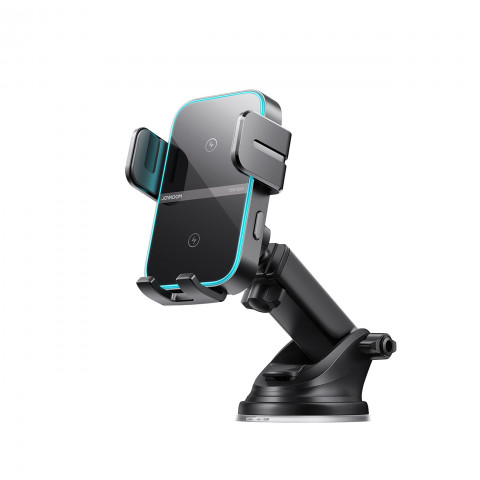 
Telefono laikiklis su indukciniu įkrovikliu, skirtas prietaisų skydeliui – juodas
