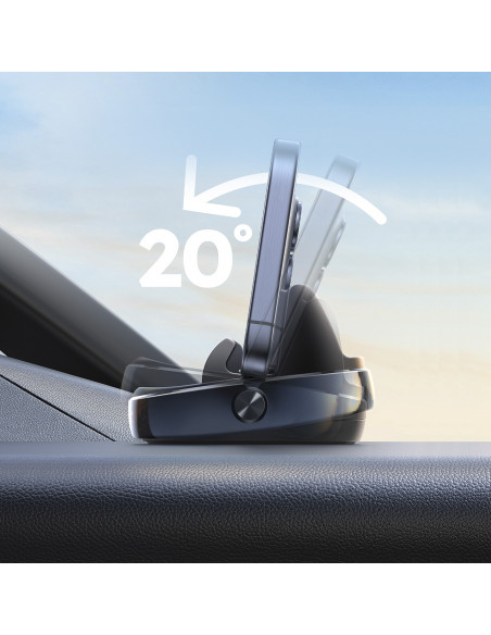 
Automobilinis telefono laikiklis su prietaisų skydelio laikikliu – juodas
