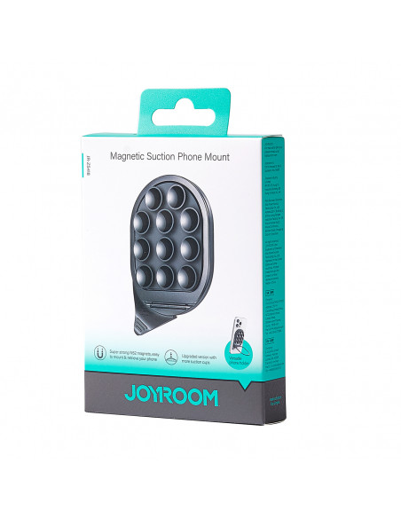 
Magnetinis išmaniojo telefono laikiklis su siurbtukais veidrodžiui arba stiklui - juodas
