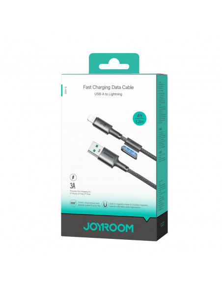 
USB-A – „iPhone Lightning“ laidas su magnetiniu laikikliu ir organizatoriumi, 1,2 m – pilkas
