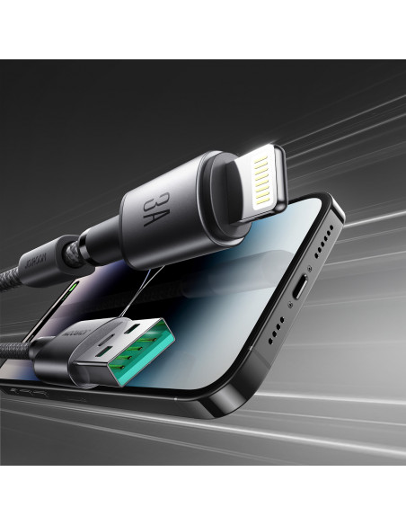 
USB-A – „iPhone Lightning“ laidas su magnetiniu laikikliu ir organizatoriumi, 1,2 m – pilkas
