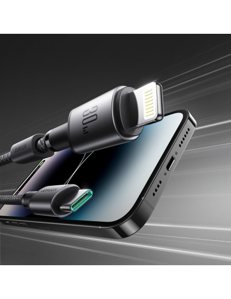 
USB-C – „iPhone Lightning“ laidas su magnetiniu laikikliu ir organizatoriumi, 1,2 m – pilkas
