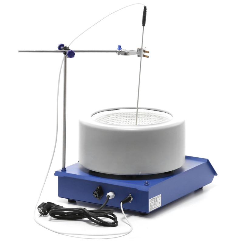 Laboratorinis šildymo apvalkalas su magnetine maišykle + stovas 5 l 1800 aps./min 300 C