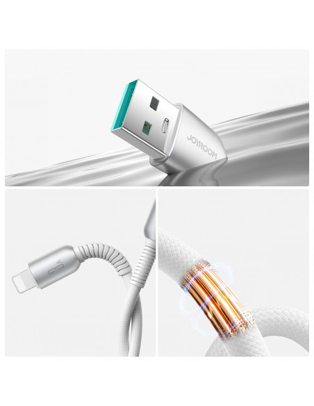 
„Cutting-Edge“ serijos 3A USB-A į „iPhone Lightning“ laidas, 1,2 m – pilkas
