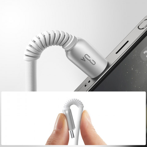 
„Cutting-Edge“ serijos 3A USB-A - USB-C 1,2 m laidas - pilkas
