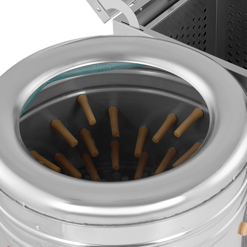 Skubarka paukštienos vištienos kalakutų nuplikymo aparatas 2in1 būgno sk. 50 cm 55 l 1,5 kW