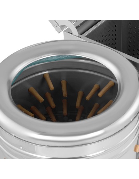 Skubarka paukštienos vištienos kalakutų nuplikymo aparatas 2in1 būgno sk. 50 cm 55 l 1,5 kW