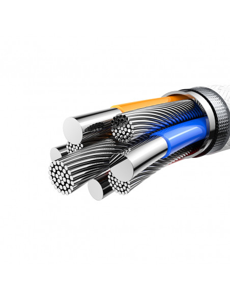 
„Cutting-Edge“ serijos 60 W USB-C – USB-C 1,2 m laidas – pilkas
