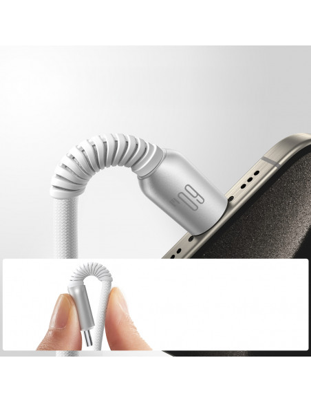 
„Cutting-Edge“ serijos 60 W USB-C – USB-C 1,2 m laidas – pilkas
