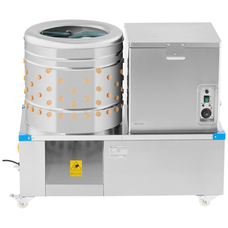 Skubarka paukštienos vištienos kalakutų nuplikymo aparatas 2in1 būgno sk. 50 cm 55 l 1,5 kW