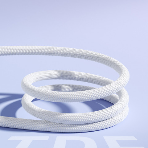 
„Crystal-Clear“ serijos 30 W USB-C–iPhone „Lightning“ laidas, 1,2 m – baltas
