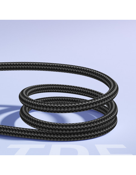 
„Crystal-Clear“ 3A serijos USB-A į „iPhone“ „Lightning“ laidas, 1,2 m – juodas
