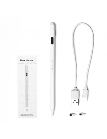 
Aktyvus universalus rašiklis, skirtas „Android“ ir „iOS“, USB-C – baltas
