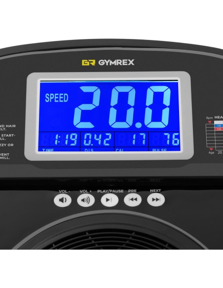 Profesionalus elektrinis bėgimo takelis iki 120 kg 12 LCD programų 1837 W