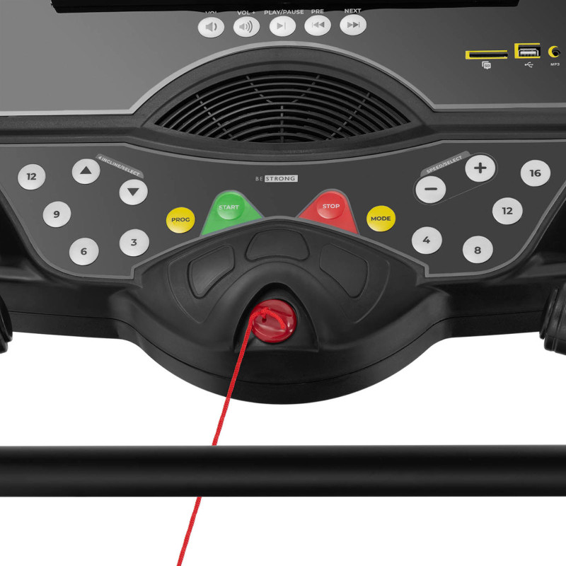 Profesionalus elektrinis bėgimo takelis iki 120 kg 12 LCD programų 1837 W