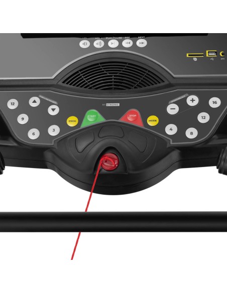 Profesionalus elektrinis bėgimo takelis iki 120 kg 12 LCD programų 1837 W