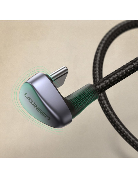 
Kampinis USB žaidimų kabelis - USB-C greito įkrovimo AFC FCP 3A 18W - pilkas
