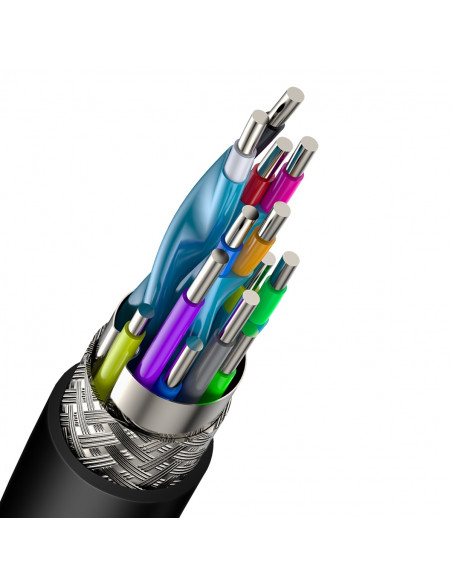 
HDMI 2.0 4K 60 Hz 3D 18 Gbps 1 m kabelis – juodas
