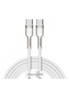 
USB-C laidas - USB-C serijos Metal Data PD QC SCP 100W 5A 1m - baltas
