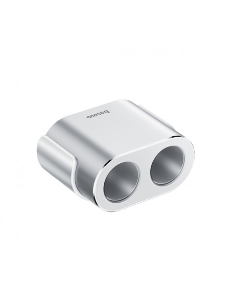 
Automobilinis skirstytuvas 2x cigarečių degiklio lizdas 80W 2x USB-A 3.1A - sidabrinis

