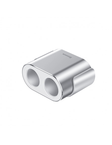 
Automobilinis skirstytuvas 2x cigarečių degiklio lizdas 80W 2x USB-A 3.1A - sidabrinis
