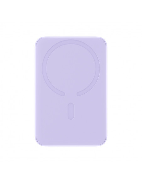 
Magnetinis indukcinis išorinis akumuliatorius 10000mAh 20W + USB-C laidas - violetinis
