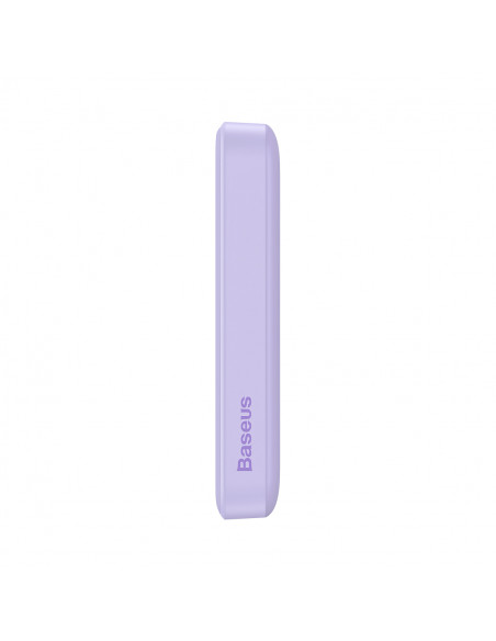 
Magnetinis indukcinis išorinis akumuliatorius 10000mAh 20W + USB-C laidas - violetinis
