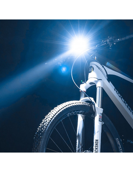 
Priekinis dviračio žibintas su žibintuvėlio funkcija, baltas, 600 lm, IPX6, USB-C - juodas
